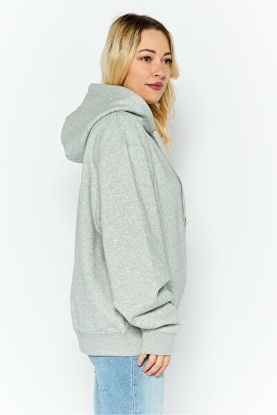 Esprit Women Hooded Heather Long Sleeves Sweatshirt, Grey