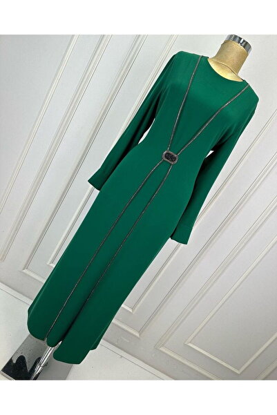 çınar özkan 2840 ÖNÜ TAŞLI KAFTAN TARZ ELBİSE QYS ELBİSE 2840 #24-033