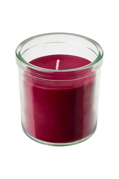 IKEA Scented Candle in Glass, Berry & Strawberry/Red, 40 ct