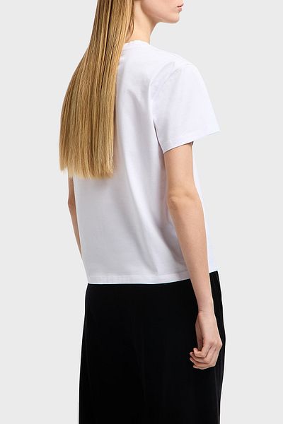 Emporio Armani تي شيرت قطن 100% بقصة عادية ورقبة دائرية تي شيرت EW 001169   AF10003 U0001