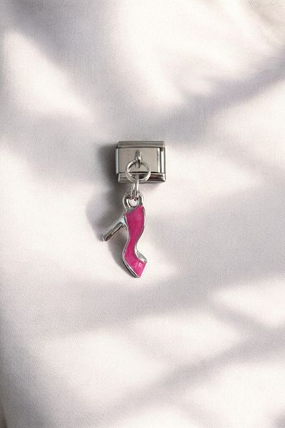 Lynare Pink Heeled Dangle Italian Charm Bracelet - 1 Piece