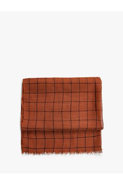 Koton Linen Scarf Checked