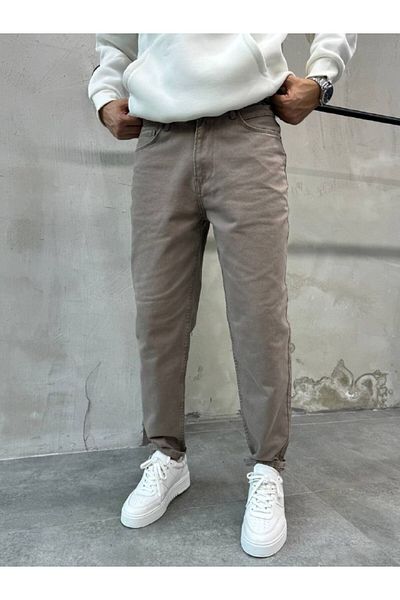 XPUPPET Παντελόνι Boyfriend Basic Style σε καφέ χρώμα