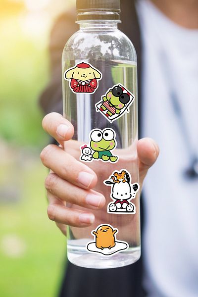 Grafikup 100 Cute Sticker Set - Pen Laptop Notebook Water Bottle Label