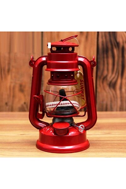 Genel Markalar VIP 18 CM METAL GEMİCİ FENERİ KIRMIZI GAZ LAMBASI KIRMIZI GEMİ...