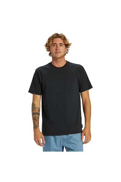 Quiksilver Μαύρο ανδρικό μπλουζάκι Salt Water Pkt Tee Swp