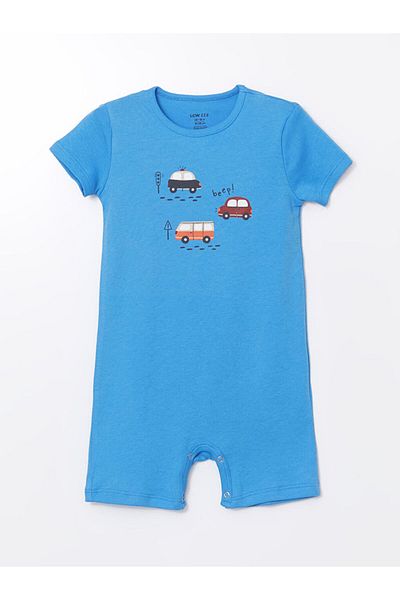 LC Waikiki New Season Crew Neck Cotton Baby Boy Jumpsuit - S5Jl38Z1