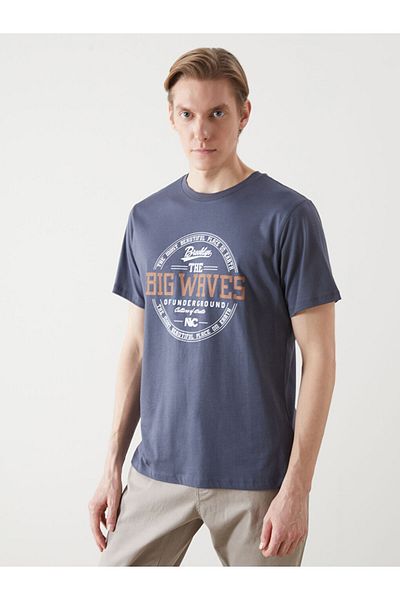 LC Waikiki New Season Crew Neck Short Sleeve Printed Combed Cotton Men's T-Shirt - S5Hh79Z8