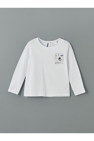LC Waikiki Νέα σεζόν Crew Neck Printed Girls Tisort - S5LD75Z1