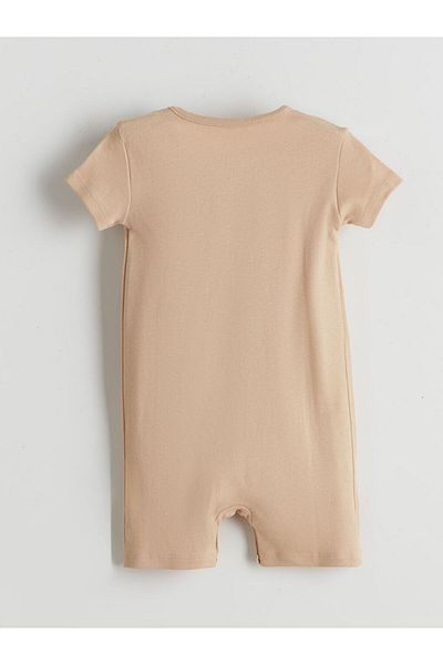 LC Waikiki New Season Crew Neck Cute Bear Printed Baby Boy Jumpsuit - S5K632Z1