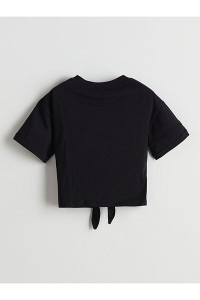 LC Waikiki Tricou Crop pentru fete cu gât crew de sezon nou - S5JD02Z4