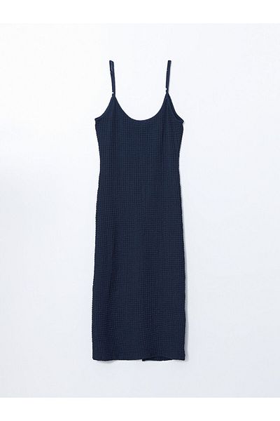 LC Waikiki Γυναικείο φόρεμα με υφή LCW Vision U-Neck