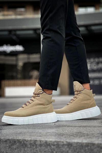 Knack Ανδρικές μπότες με ψηλή σόλα Mink Suede