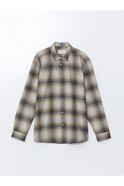 LC Waikiki Lcw Vision Yellow Regular Fit Long Sleeve Plaid Men's Lumberjack Shirt