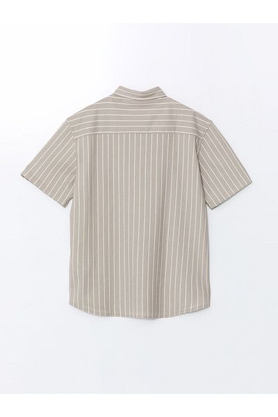 LC Waikiki Ανδρικό κοντομάνικο ριγέ πουκάμισο LCW Vision Regular Fit