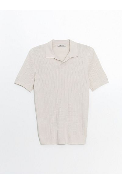 LC Waikiki Polo Neck Short Sleeve Men's Knitwear Sweater