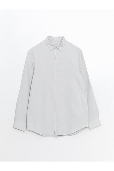 LC Waikiki Ανδρικό μακρυμάνικο πουκάμισο Dobby LCW Vision Slim Fit