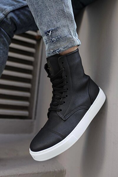 Knack Sports Boots 022 Black (WHITE SOLE)