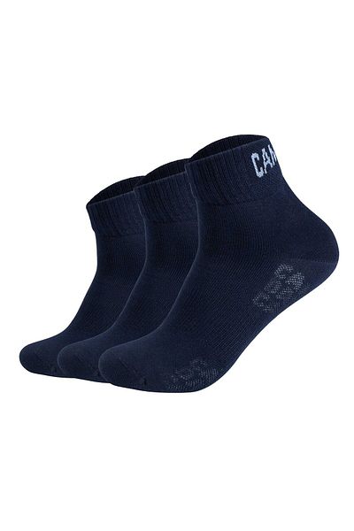 Camp David Herren-Quartersocken, 3er-Pack - Action-Mesh Cotton Quarter 3P, Logo