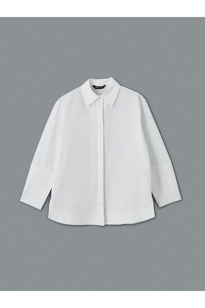 LC Waikiki LCW Modest Flat Poplin Women Shirt Tunic