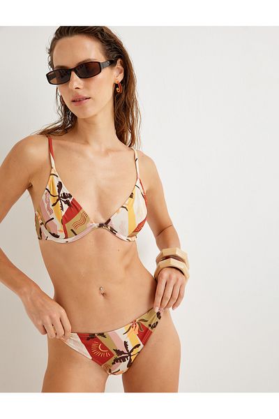 Koton Bikinioberteil mit Bügel und Blumenmuster – gefüttert