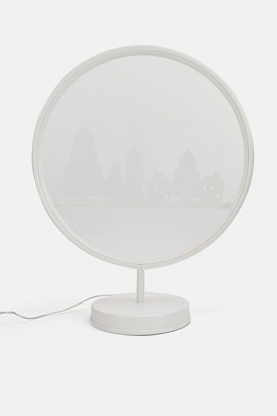 Tchibo Metal Circle Bedside Desk Lamp, White
