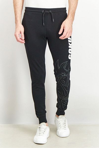 Dragon Ball Z Men Graphic Print Drawstring Pants, Black