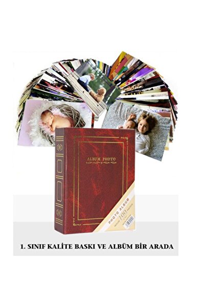 Zirve Fotoğraf Baskısı Albümlü Paket 100 Adet 10x15 Fujifilm Kart (orijinal S...
