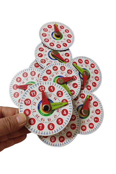 heptex I'M Learning Uv Printed Watches Mini Wooden Watch 10Pcs