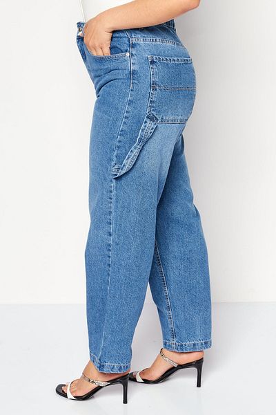 Don't Call Me Jennyfer Women Balloon Fit High Waist Non-Stretchable Denim, Blue