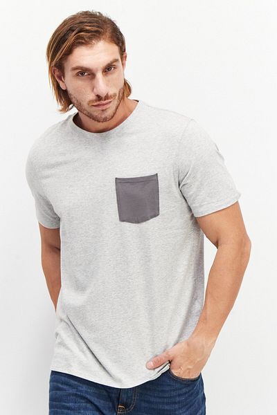 Kenneth Cole Men Crew Neck Short Sleeve Heather T-shirt, Grey