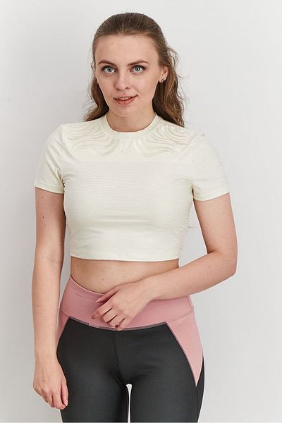 Puma Women Sportswear Fit Embroidered Crop Top, Off White
