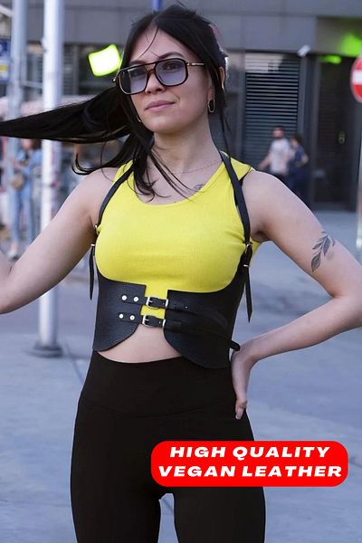 Angels Passion Stylish Leather Belt, Belt over T-Shirt, Shirt Belt