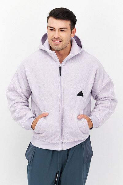 adidas Men Sportswear Fit Long Sleeves Outdoor Jacket, Lavender