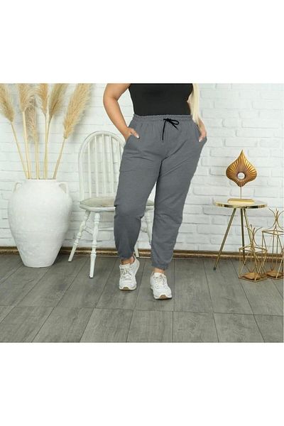 UYN SPORT Anthracite Color Large Size Oversize Comfortable Fit Sweatpants