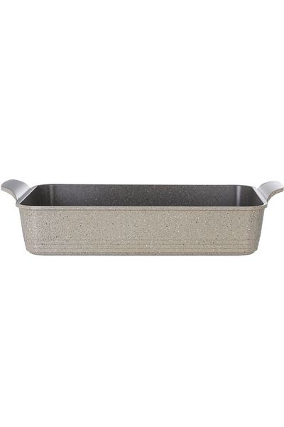 NEOFLAM ,Rectangular Ovenware,Medium,43*21.50cm,double integrated handle,Warm Marble Color.