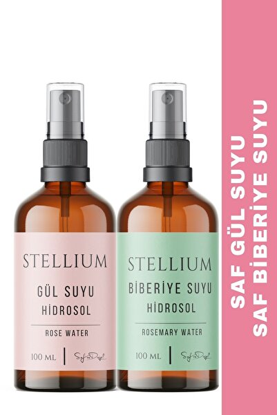 STELLIUM Saf Ve Doğal Gül Suyu Tonik Ve Biberiye Suyu Saç Toniği