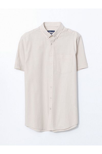LC Waikiki Ανδρικό πουκάμισο Dobby με κοντό μανίκι LCWAIKIKI Classic Regular Fit