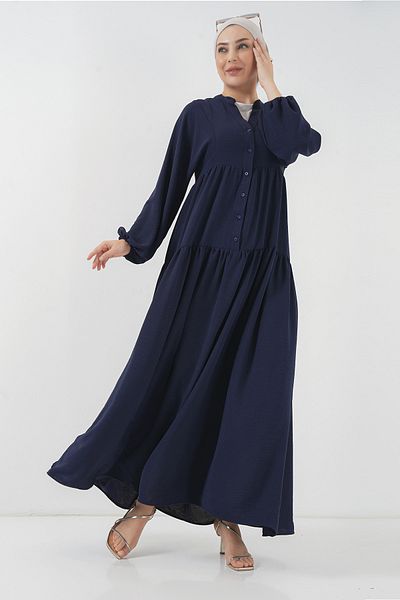 Bigdart 2527 Γυναικείο Μακρύ Μουσουλμανικό Φόρεμα - Navy Blue