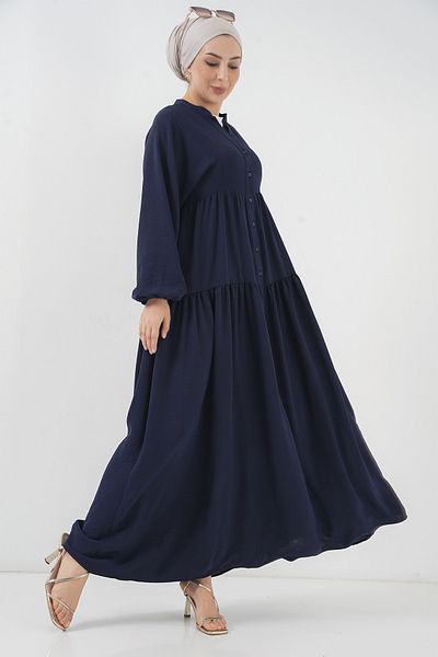 Bigdart 2527 Γυναικείο Μακρύ Μουσουλμανικό Φόρεμα - Navy Blue