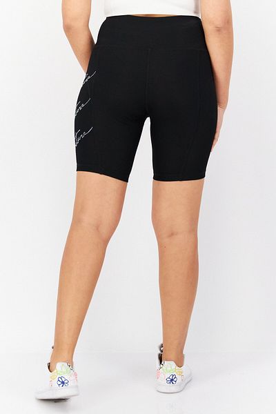 Juicy Couture شورت بايكر نسائي ضيق، أسود