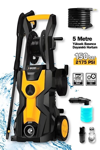 SGS SGS5400 - 150 BAR Yüksek Basınçlı Oto Araba Motor Minibüs Bahçe Yıkama Temizleme Makinesi 1800 Watt