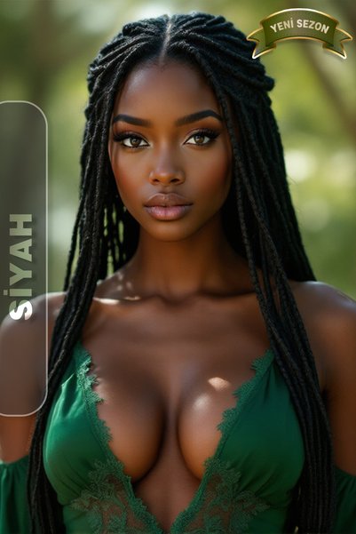 KONAK PERUK Afrika Örgüsü Rasta Ve Box Braid için Sentetik Saç - Siyah (Renk Kodu : 1)
