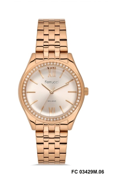 Ferrucci FC 03429M.06 Su Geçirmez Rose Rengi  Kadın Kol Saati