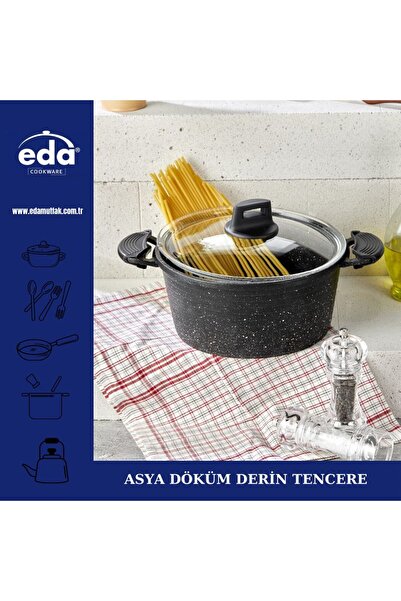 Eda ZK-007 DÖKÜM GRANİT 7 PARÇA TENCERE SETİ