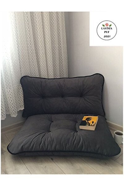 Lavinia Puf Puf Petek Önü Palet Yer Minderi Ikili Takım Antrasit 70x100 cm