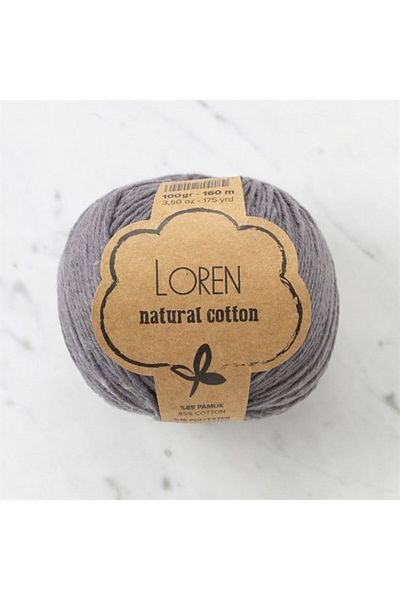 BRL Πλεκτό νήμα από φυσικό βαμβάκι Loren Anthracite - R082 - 33899