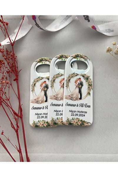 Nehir 50ADET(ŞEFFAF JELATİNLİ) Dik Açacak Magnet,yeni Doğan, Nişan,nikah,söz,kına,sünnet Hediyesi