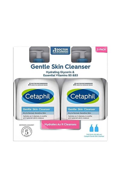 Cetaphil منظف لطيف للبشرة الحساسة والجافة والعادية - 2*591 مل