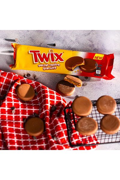 Twix Milk Chocolate Covered Caramel Particle Biscuits Secret Centre Biscuits 132 g